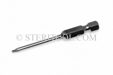#11490 - 0.035" Hex x 2"(50mm) OAL Stainless Steel Power Bit. hex bit, power bit, stainless steel
